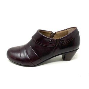 Barefoot Freedom Drew Ashton Leather Women's Zipper Dress dress shoe brown